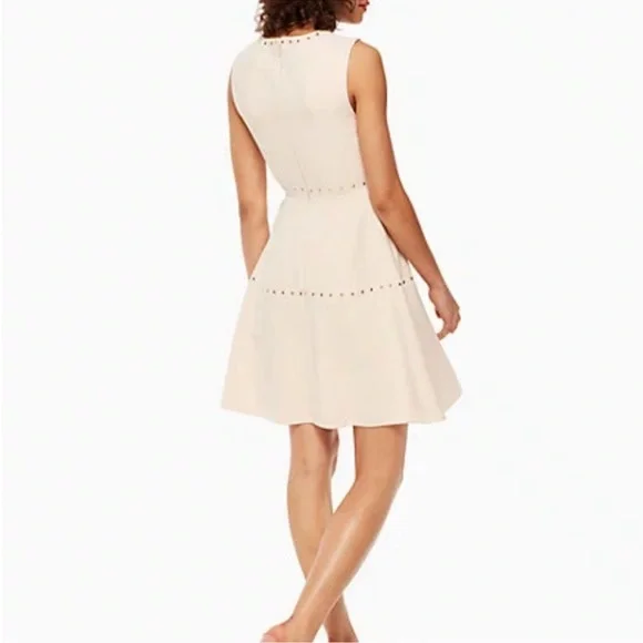 KATE SPADE Baja Bound Studded Crepe Dress in Rose Dew - NJMU7680- Sz 0 - Picture 3 of 12